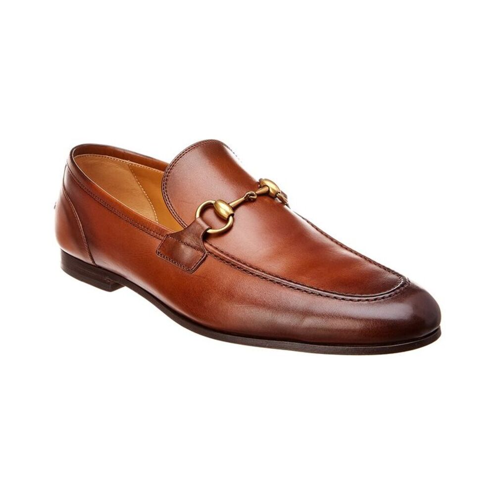 Gucci Jordaan Leather Loafer, Brown